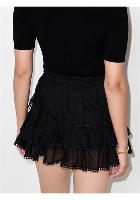 Gonna mini con ricami fera in nero Charo Ruzi Ibiza - donna CHARO RUIZ IBIZA 1989 | 201402BLK